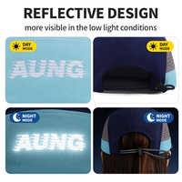 Casquette de cyclisme perforée à séchage rapide pour l'été, chapeau de pluie non structuré, casquette de course sportive avec logo réfléchissant
