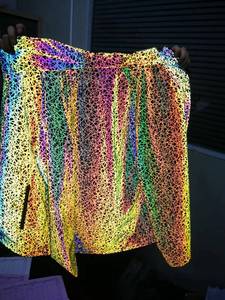 Cao Sáng Óng Ánh Cầu Vồng Màu Nest Pattern In Retroreflective Phản Quang Spandex Vải Cho Yoga Thể Thao Áo Khoác - Product Image 2