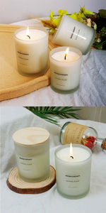 Nhãn Hiệu Riêng OEM/ODM Tùy Chỉnh Sang Trọng Chai Thủy Tinh Thơm Nến Frosted Jar Sáp Đậu Nành Giáng Sinh Nến Thơm - Product Image 6