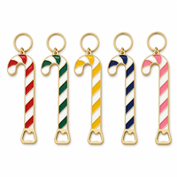 Décapsuleur porte-clés en alliage de zinc personnalisé, en forme de canne à sucre, ouvre-bouteille en métal, cadeau de Noël et de fêtes, directement de l'usine