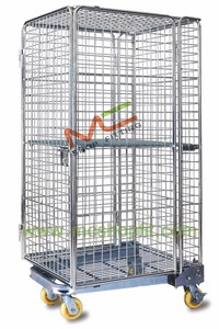 Lạnh chuỗi doanh thu di chuyển thép cuộn <span class=keywords><strong>container</strong></span> giỏ hàng với có thể khóa Heavy Duty ESD bánh xe Cargo & Thiết bị lưu trữ - Product Image 2