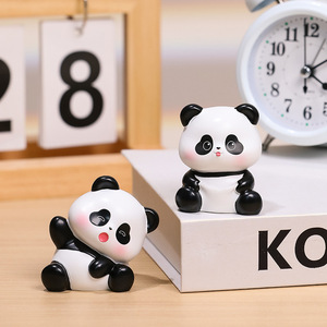 Ornement en résine de panda mignon, 4 pièces, décoration de bureau, cadeau pour le bureau ou la maison - Product Image 2
