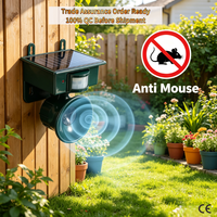 Répulsif intelligent à énergie solaire pour rongeurs avec puce vocale, 8 intervalles sonores remplaçables pour jardin, patio, sous-sol, prêt à être expédié