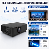 Projecteur laser DLP OEM ODM 8200 ANSI Lumens Full HD 3D 4K à courte focale avec haut-parleurs intégrés pour les entreprises, l'éducation et le divertissement audiovisuel