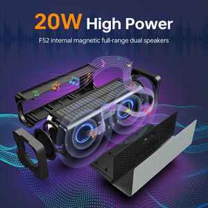 Năng lượng mặt trời Bluetooth Loa ES-T68 | 20 Wát điện + IPX7 không thấm nước, 5000mAh 30H + Thời gian chơi, BT 5.1, ngoài trời/âm nhạc trong nhà - Product Image 4