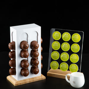 대나무 받침대 아크릴 스탠딩형 케리그 K-컵 포드 정리함 (20개 수납 가능, 친환경 보관함) - Product Image 2