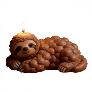 Molde para Pastel con Forma de Animal Adorable para Dormir/Bola de Flores, Vela Aromática de Perezoso, Embalaje Individual - Product Image 1