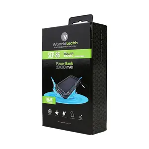 High Quality Rigid Cardboard Packaging Magnetic Flip Box For Electronics/Power Bank/Headphone/Mobile Phone Case Custom Printing