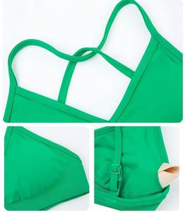 Sujetador deportivo ajustable con espalda en Y para mujer, fruncido, de bajo impacto, transpirable, acolchado, para correr y gimnasio, OEM ODM, al por mayor - Product Image 4