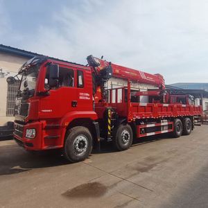 Grue télescopique hydraulique montée sur camion Shacman Delong 8X4, grue de levage de grande capacité de 14 tonnes et 16 tonnes pour le transfert d'usine - Product Image 5
