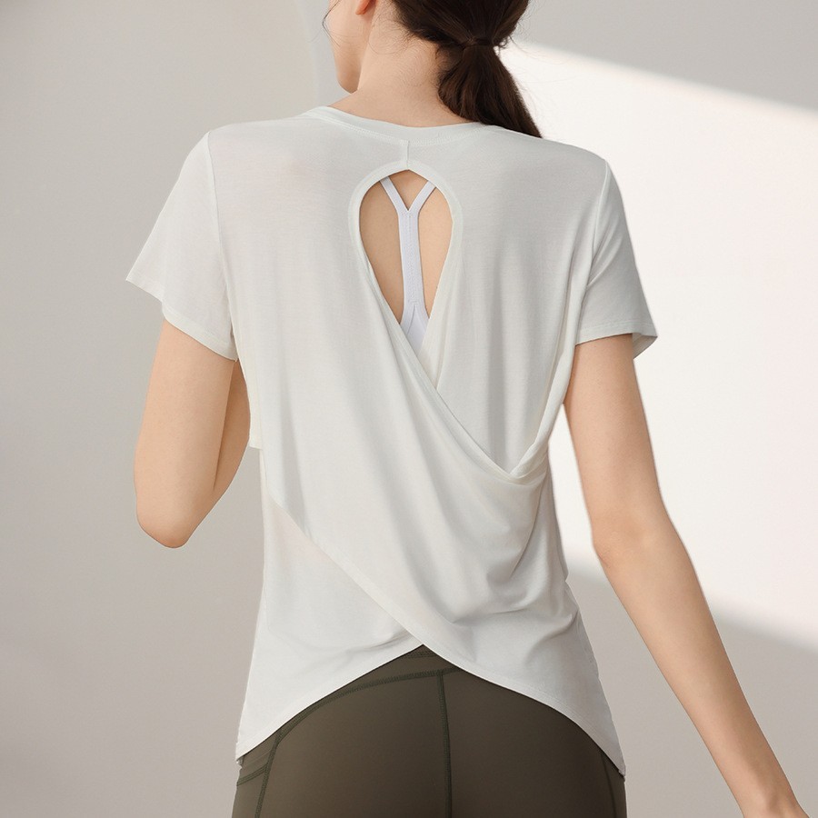 For Breathable Beautiful Back Sports Top Short Sleeve Women's Running Training Pilates Fitness Sexy Blouse Yoga T-Shirt Summer