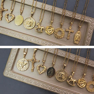 Pendentif classique en or Saint <span class=keywords><strong>Michael</strong></span>, pour la médaille archange, bijoux religieux, cadeau catholique - Product Image 5