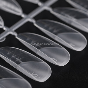 เล็บปลอมทรงอัลมอนด์ยาวแบบฝรั่งเศส 3 <span class=keywords><strong>มิติ</strong></span> รูปทรงวงรี คุณภาพสูง แบบสองชั้น ความกว้าง 15 ขนาด - Product Image 5