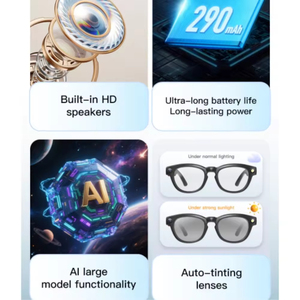 Thông minh Sunglass với máy ảnh 8MP pixel 32GB Bộ nhớ chatgpt ai dịch 290mAh tự động thay đổi màu sắc thông minh kính người đàn ông - Product Image 5