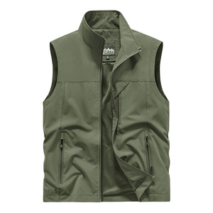 Vestes <span class=keywords><strong>sans</strong></span> manches <span class=keywords><strong>de</strong></span> pêche couleur unie personnalisées en usine gilets utilitaires en polyester unisexe à séchage rapide <span class=keywords><strong>de</strong></span> haute qualité - Product Image 6
