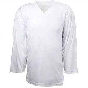 Jersey de Hockey sobre Hielo Unisex con Cuello en V y Manga Larga, 100% Poliéster, Transpirable, Corte Regular, Nombre del Equipo, Antibacteriano, para Todas las Temporadas, Deportivo - Product Image 2