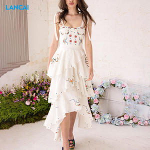 Robe d'été sans manches dos nu creuse pour femmes tricotée à la main Casual Holiday Sexy Handmade Crochet Dress - Product Image 2