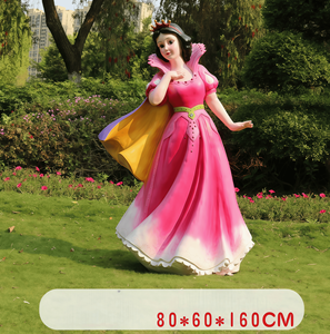 屋外大型グラスファイバー樹脂製漫画アニメ白雪姫七人の小人彫刻 - Product Image 4