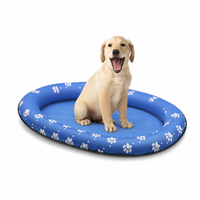 Piscina Inflable para Perros Pequeños, Alfombra Flotante para Mascotas, Balsa de Natación de PVC y Tela Oxford, Inflado Rápido, Lavable, Flotador Acuático para Mascotas al Aire Libre