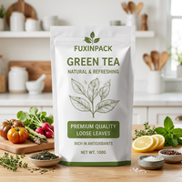 Individuell Bedruckte Premium Matte Folien-Verpackung für Lebensmittel, Tee, Kaffee, Pulver, Nahrungsergänzungsmittel, Wiederverschließbare Reißverschluss-Teebeutel, Stehbeutel aus Mylar