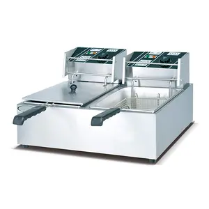 Máquina de fritura comercial 2 * 12.5l, fritadeira, indução, fritadeira, gás industrial, elétrica, para uso comercial, fritadeira profunda de gordura