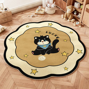 แผ่นรองคลานรูปทรงแปลกใหม่สำหรับเด็ก ลายลูกสุนัขน่ารัก เนื้อผ้านุ่ม ป้องกันคราบสกปรก เหมาะสำหรับห้องนอนและห้องนั่งเล่น - Product Image 3