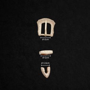 <span class=keywords><strong>2cm</strong></span> 폭 공장 주문 벨트 죔쇠 3 개 조각 남자 여자 벨트를 위한 Retro 서쪽 버클 세트 - Product Image 4