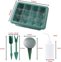 Kit de plateaux de démarrage pour semis 120 cellules plateaux de semences avec dôme et base plus outils de plantation et gant