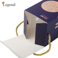 Boîte cadeau en papier personnalisée avec poignée torsadée, emballage portable pour chocolats et desserts, idéale pour les cadeaux de festival