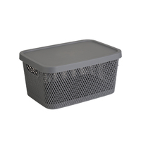 Panier de rangement en plastique multi-usages GREENSIDE avec poignée, ventilé, pour le linge et les fournitures, idéal pour la maison