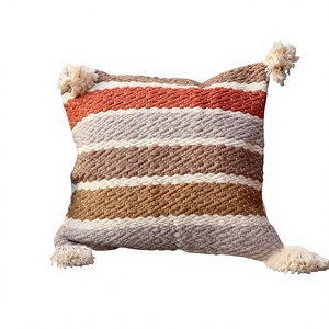 Fashionable Boho <b>Pillow</b> Cover Hot Selling Unique Handwoven Decorative <b>Throw</b> <b>Pillow</b> Custom Design Vintage Pattern ITHL 100% - Product Image 1