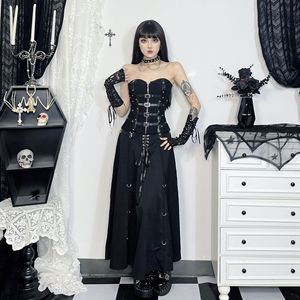 Goth Streetwear Gothic Skirt Women Harajuku <strong>Emo</strong> Alternative Grunge High Waist Bandage A-line Skirts Y2k E-girl Indie <strong>Clothes</strong> - Product Image 3