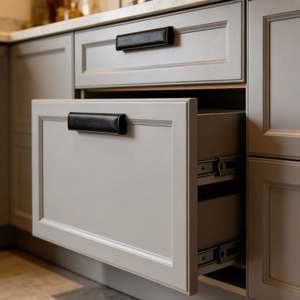 Armoires de cuisine en verre de luxe, Armario De Cocina, avec éclairage LED, panneau mat, îlot de cuisine, fabrication sur mesure, approvisionnement direct d'usine - Product Image 5