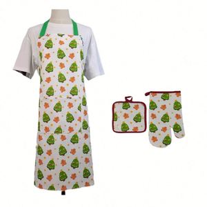 Juego de Guantes de Cocina y Porta Ollas de Algodón, Delantal de Salón de Belleza para Mujer - Product Image 4
