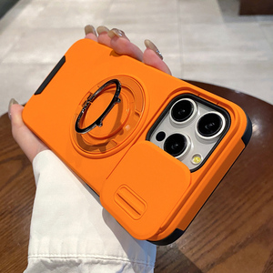 Custodia Magnetica per Telefono con Supporto Girevole e Protezione Fotocamera Scorrevole per <span class=keywords><strong>iPhone</strong></span> 17 16 15 14 <span class=keywords><strong>13</strong></span> 12 11 <span class=keywords><strong>Pro</strong></span> <span class=keywords><strong>Max</strong></span> Air, Cover Protettiva Doppia Armatura - Product Image 2