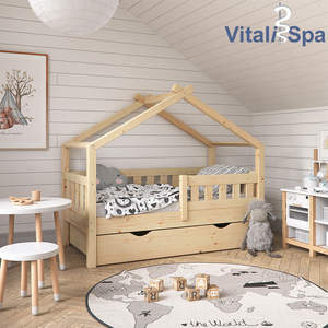 Kids Wooden Cubby Kids Dormitorio Drag <span class=keywords><strong>Cama</strong></span> doble Casa <span class=keywords><strong>de</strong></span> madera <span class=keywords><strong>Cama</strong></span> Lit Enfant Rotin <span class=keywords><strong>Cama</strong></span> para niños - Product Image 4