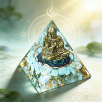 Pyramide d'Orgonite, Cristaux Énergétiques, Copeaux de Sphère, Obsidienne, Résine, Arbres de Guérison, Pyramides Chakra, Ornements de Décoration Intérieure