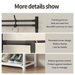 5-ярусная полка для обуви и головных уборов для прихожей, гостиной, домашнего хранения, отдельно стоящий органайзер для обуви с пылезащитным чехлом - Product Image 4