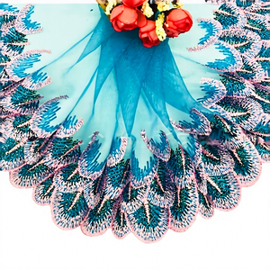 Encaje <span class=keywords><strong>de</strong></span> malla bordado <span class=keywords><strong>de</strong></span> 18 cm en stock, colorido, soluble en agua, para accesorios <span class=keywords><strong>de</strong></span> muñecas y bordados <span class=keywords><strong>de</strong></span> ropa - Product Image 3