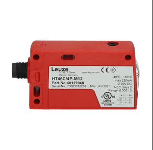 Sensor difuso original Leuze HT46C/4P-M12 con supresión de fondo |   Modelos Estándar (Versiones LED y Láser) |   Conector M12 - Product Image 3