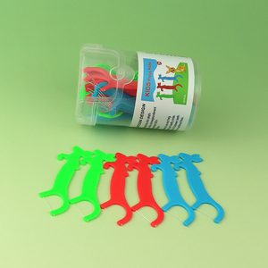 36 bâtonnets de <span class=keywords><strong>soie</strong></span> <span class=keywords><strong>dentaire</strong></span> pour enfants, en forme de kangourou, saveur chewing-<span class=keywords><strong>gum</strong></span>, pour l'hygiène bucco-<span class=keywords><strong>dentaire</strong></span> - Product Image 1