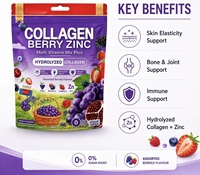 Natuurlijk suikervrij bloedsinaasappel collageenpoeder met 1000mg vitamine C, fruitextract beauty drankmix voor vrouwen, voor een stralende huid