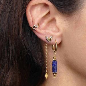 2025 Vintage Style ternir sans véritable plaqué or en acier inoxydable Lazurite bijoux populaire cadeau Nature pierre collier fait main - Product Image 4