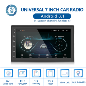 Reproductor de DVD para coche con Radio Multimedia Android de 7 pulgadas con GPS MTK 2 Din compatible con cámara de visión trasera WIFI incorporado micrófono Mirror Link - Product Image 3