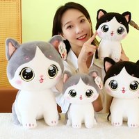 Kinqee vente en gros 2024 plus récent chat en peluche mignon sommeil oreiller Anime doux Kt chat en peluche jouet pour les filles