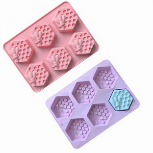 Handmade 3D Bee Oval Silicone <b>Soap</b> <b>Mold</b> 6 Holes Rectangle DIY Bar <b>Soap</b> <b>Mold</b> - Product Image 5