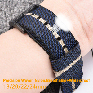 <span class=keywords><strong>Bracelet</strong></span> en nylon de haute qualité 18mm 20mm 22mm 24mm avec boucle à ardillon, bracelets de montre en nylon tressé, bracelets de montre en toile pour <span class=keywords><strong>Seiko</strong></span> - Product Image 5