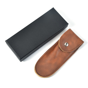 Wine Opener <b>Gift</b> <b>Box</b> PU Leather Case Black Brown Handmade Cardboard Protective Cover For Wine Knife Can Opener - Product Image 5