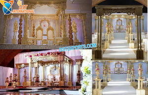 Mandap portable exclusif pour mariage, style colonne romaine, en fibre de verre, couleur personnalisable, pour événements au Royaume-Uni, en Inde, en Louisiane et événements royaux - Product Image 2