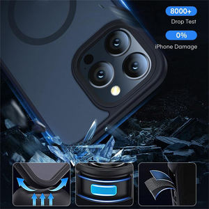 Funda Magnética Translúcida de Acrílico Esmerilado para Móvil con Protección Completa de Cámara y a Prueba de Golpes para iPhone 15 14 13 <span class=keywords><strong>Pro</strong></span> <span class=keywords><strong>Max</strong></span> - Product Image 6
